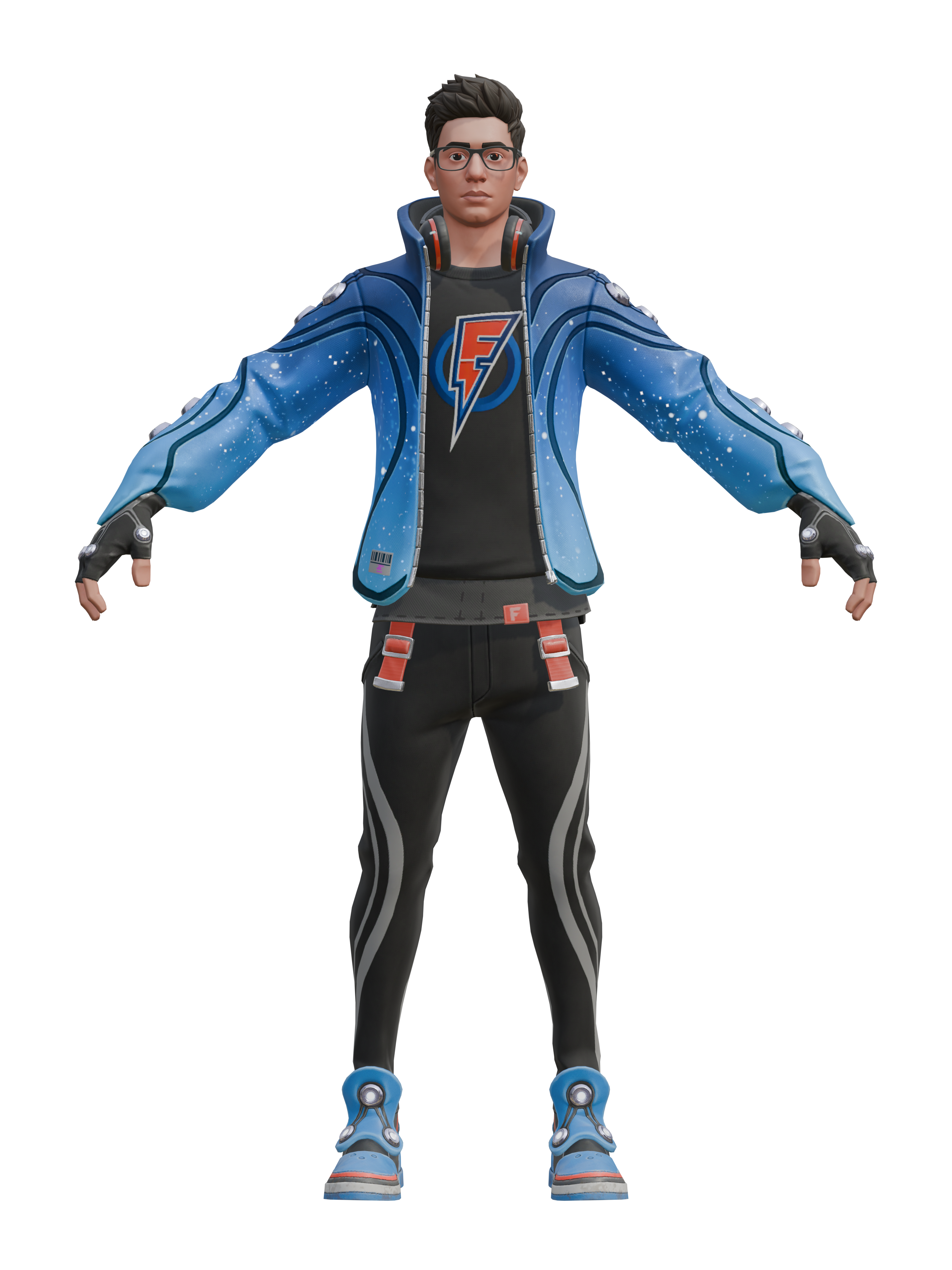 Flakes Power, transparenter 4K-Render