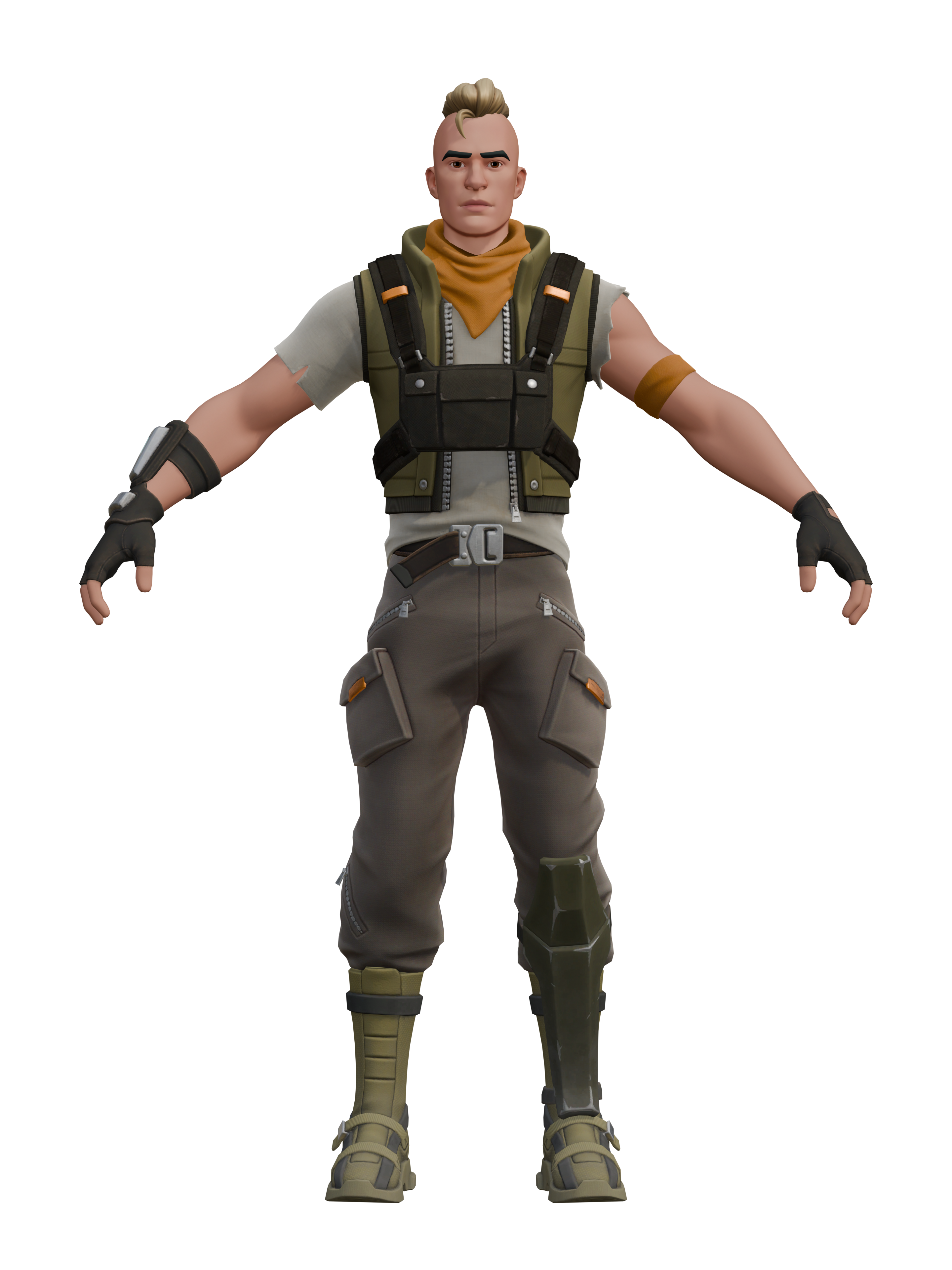 Pendenciero del pelotón, render 4K transparente