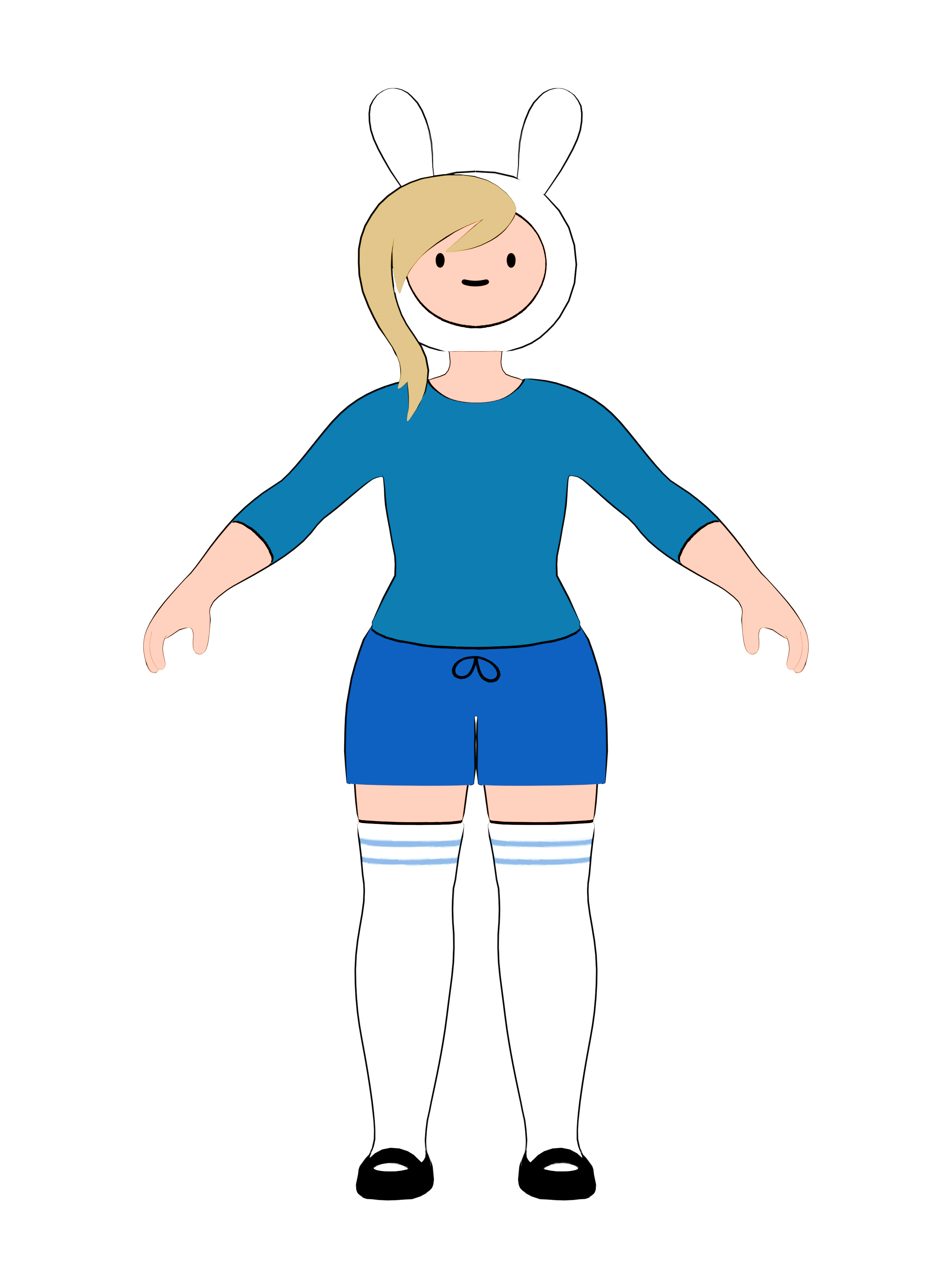Fionna la Humana, render 4K transparente