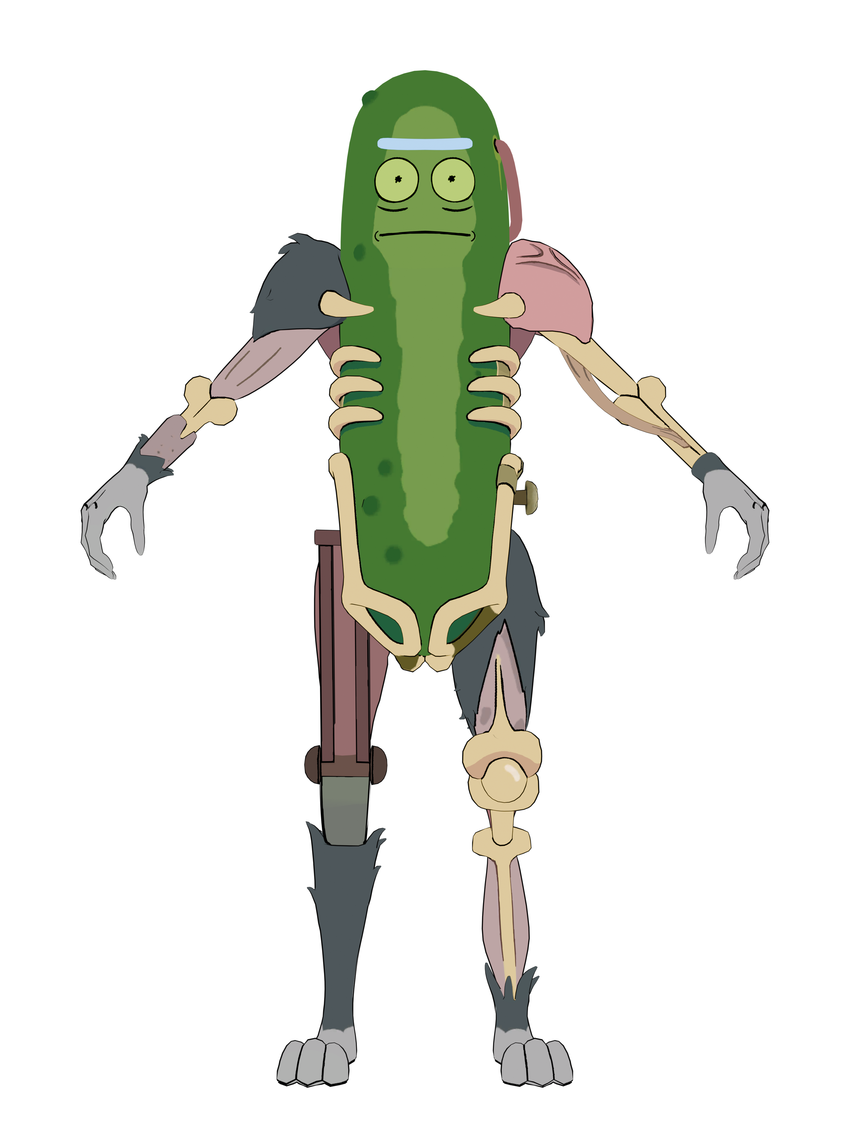 Gurken-Rick, transparenter 4K-Render