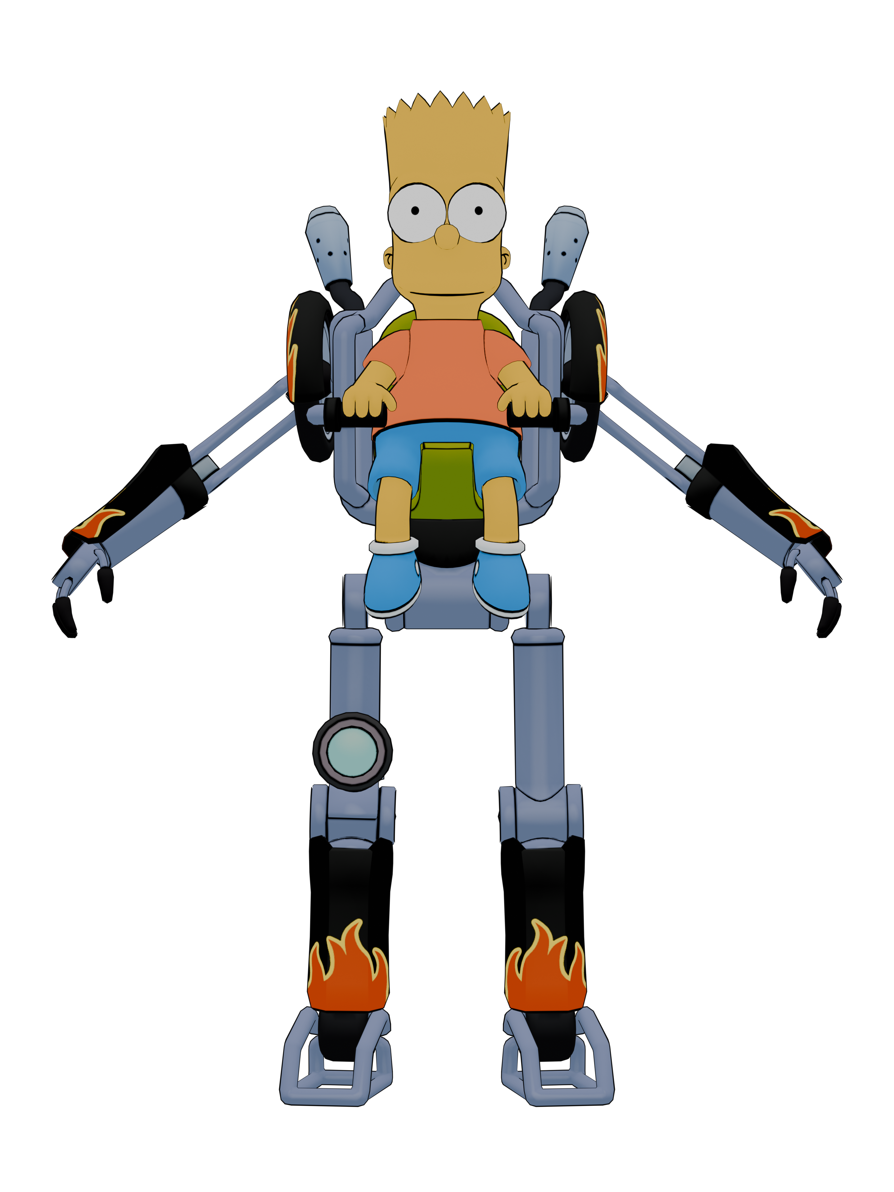 Bart Simpson, transparenter 4K-Render