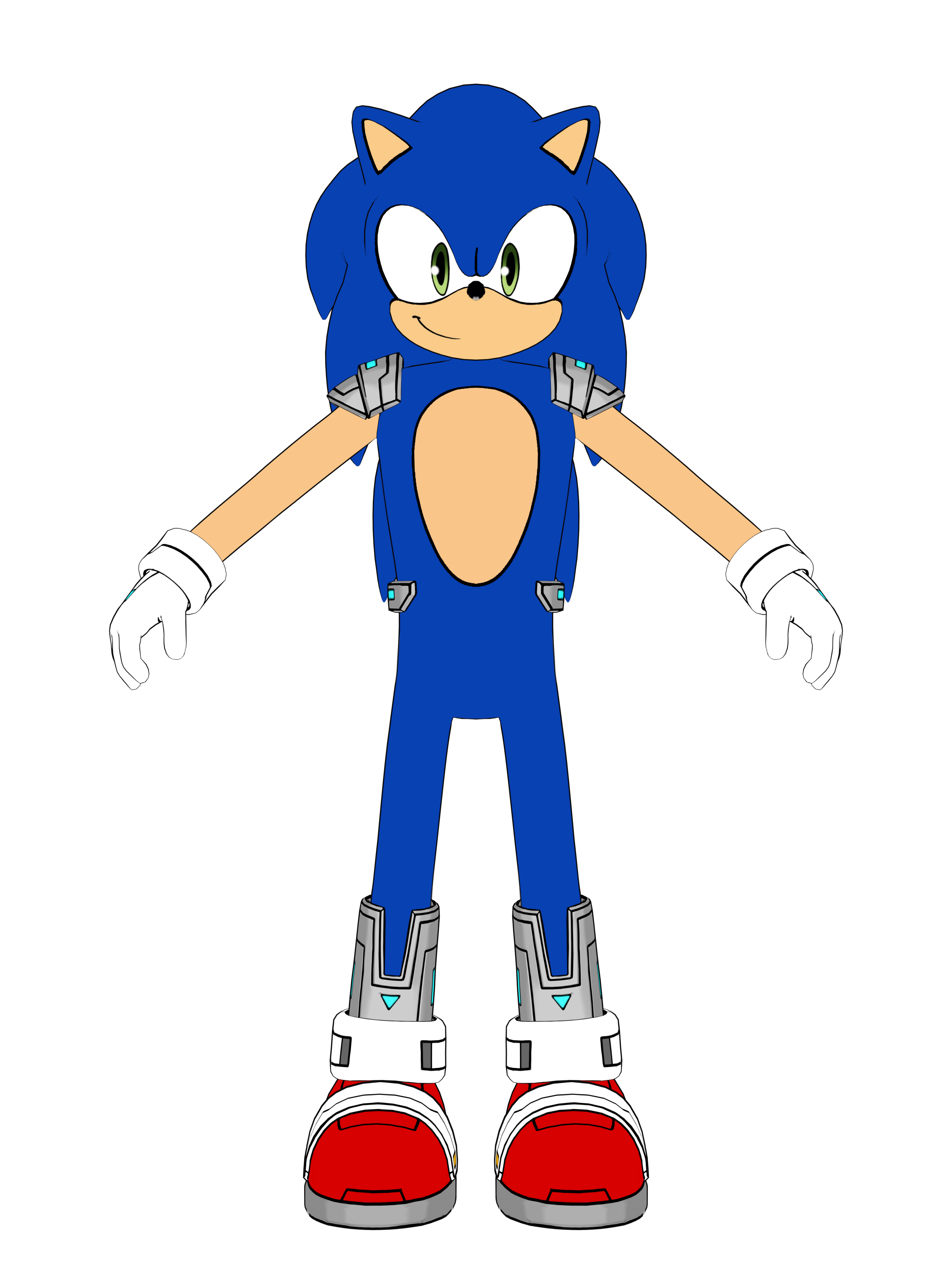 Sonic the Hedgehog, 4K transparent render