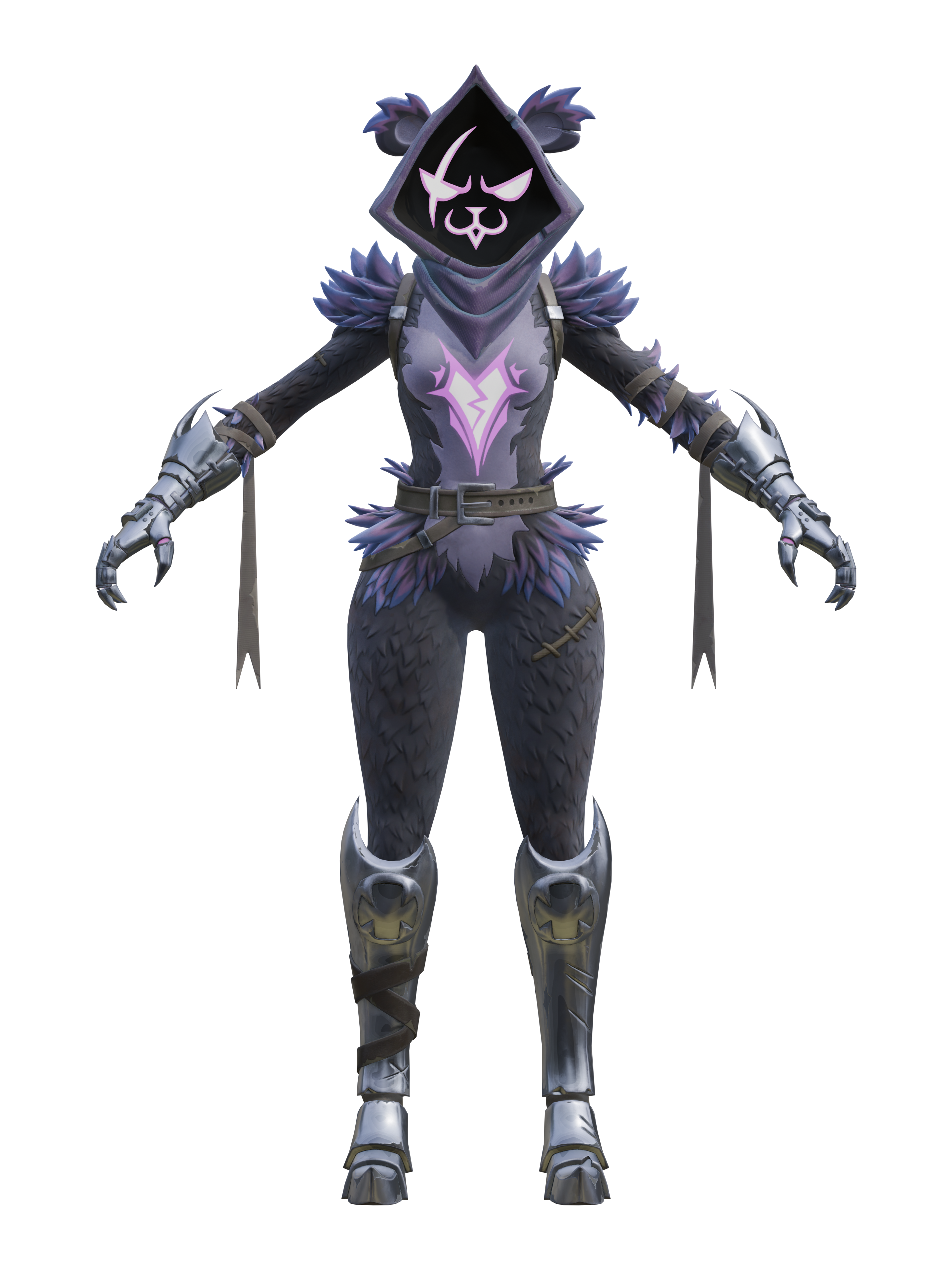 Raven-Beauftragte, transparenter 4K-Render