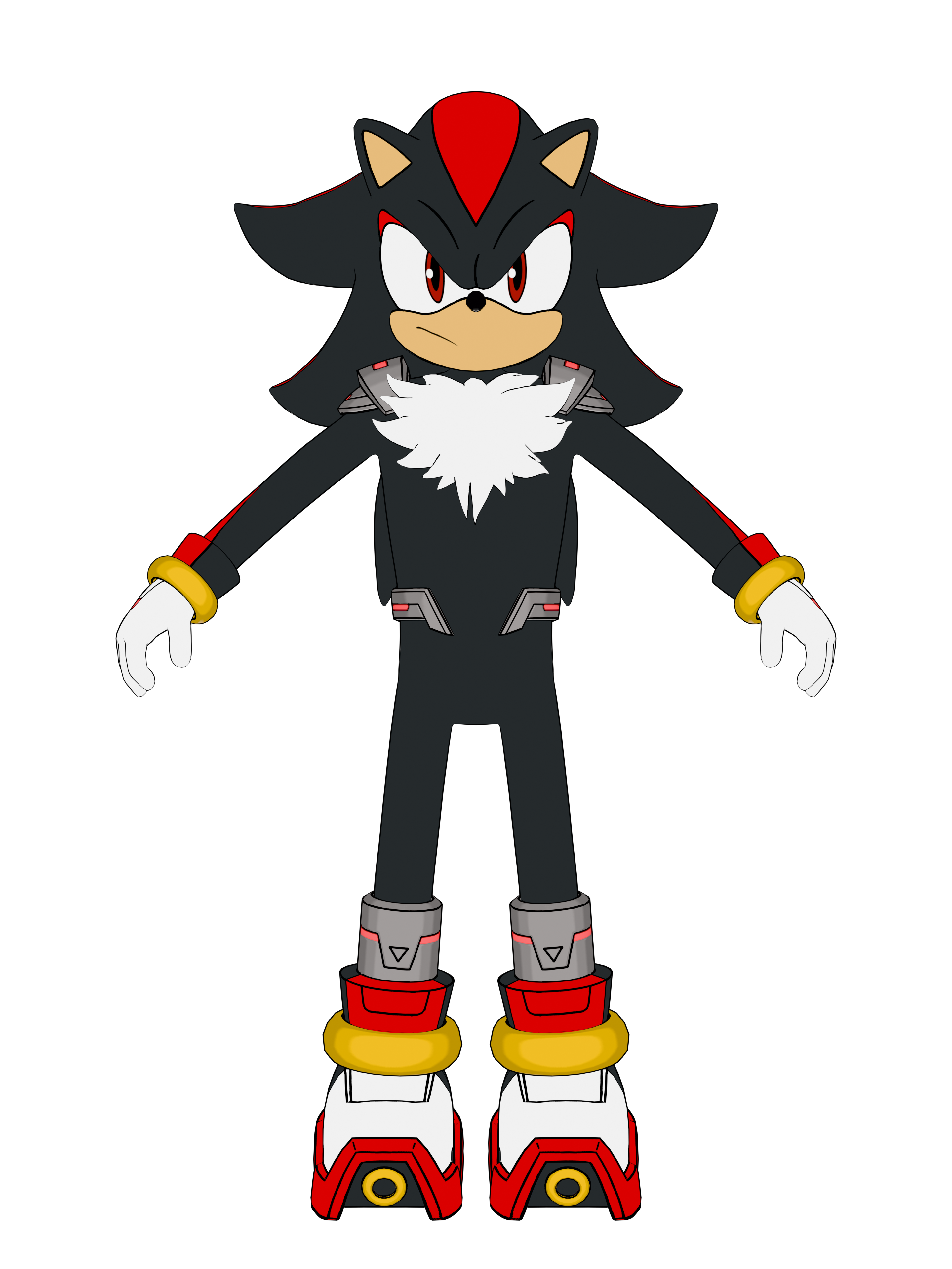Shadow the Hedgehog, 4K transparent render