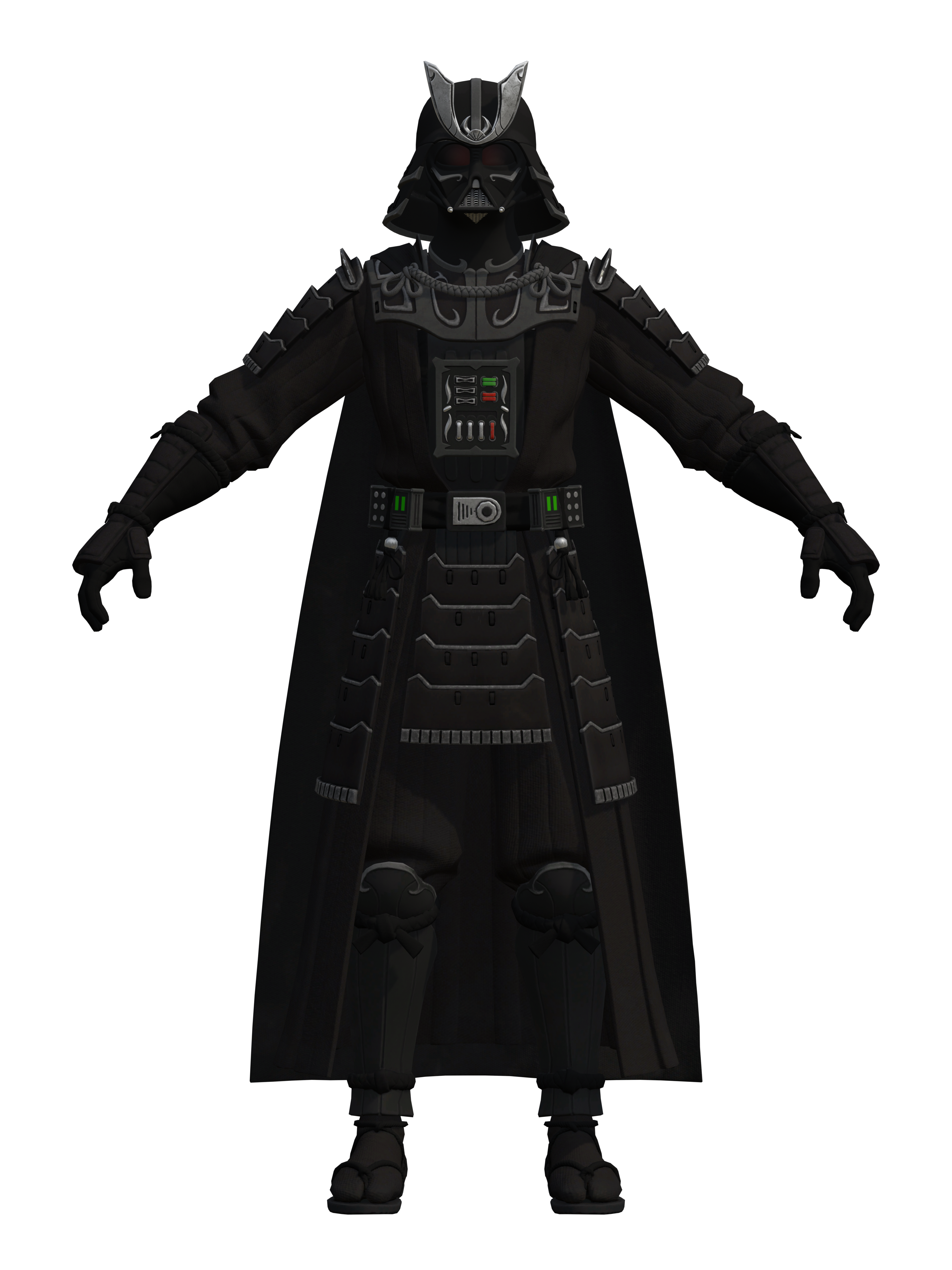 Dark Vador samouraï, rendu 4K transparent