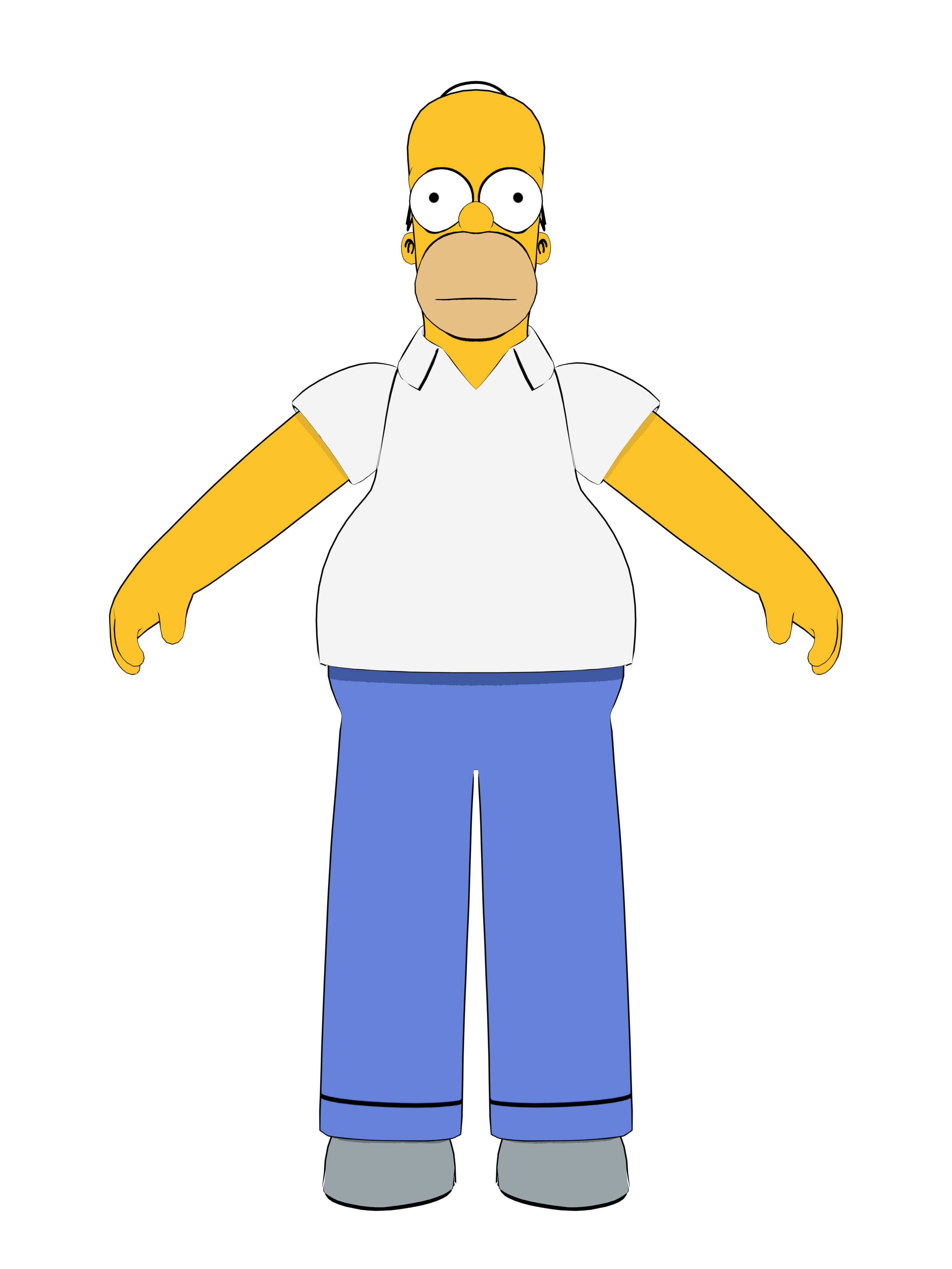 Homer Simpson, transparenter 4K-Render
