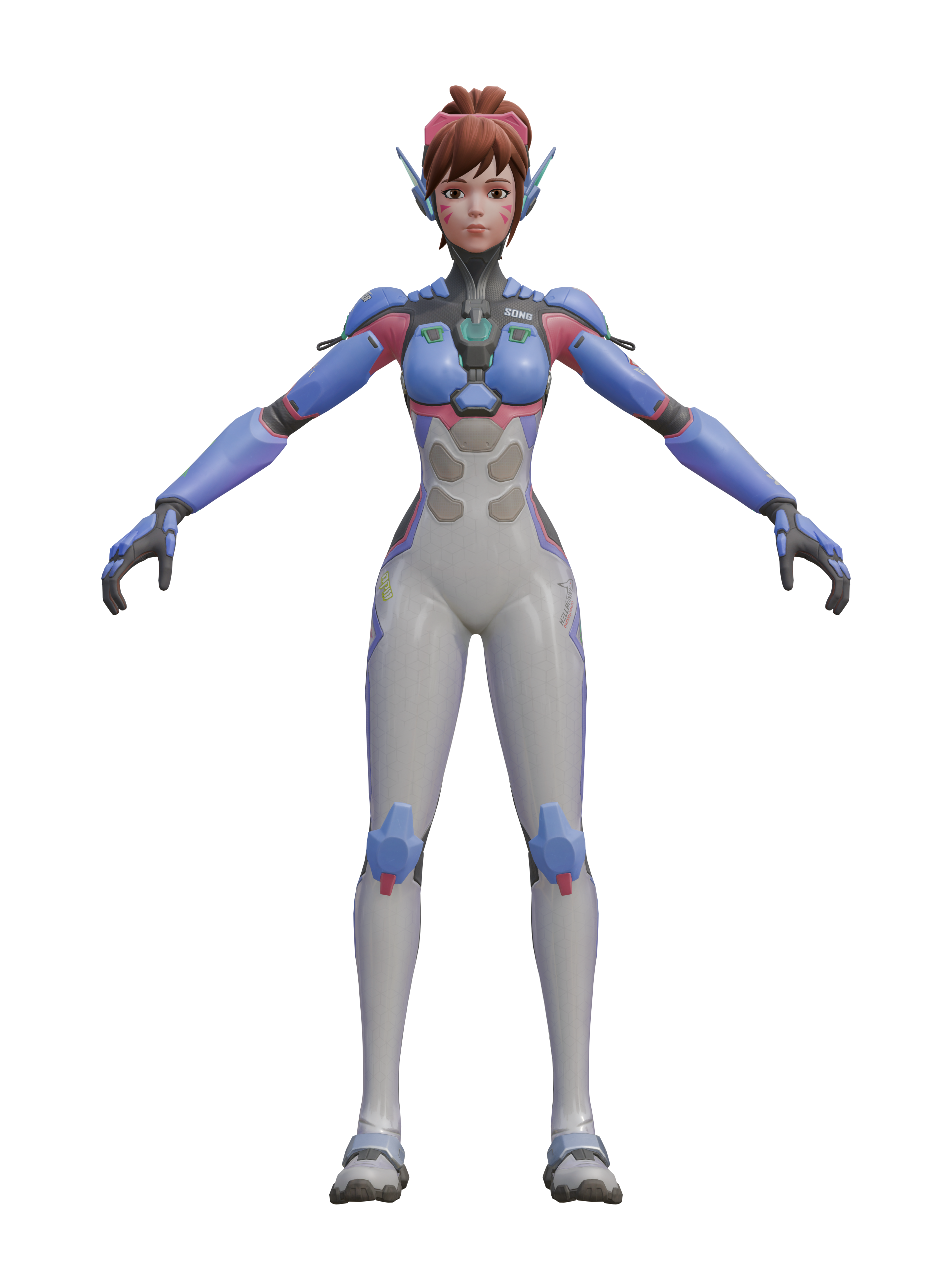 D.Va, render 4K transparente