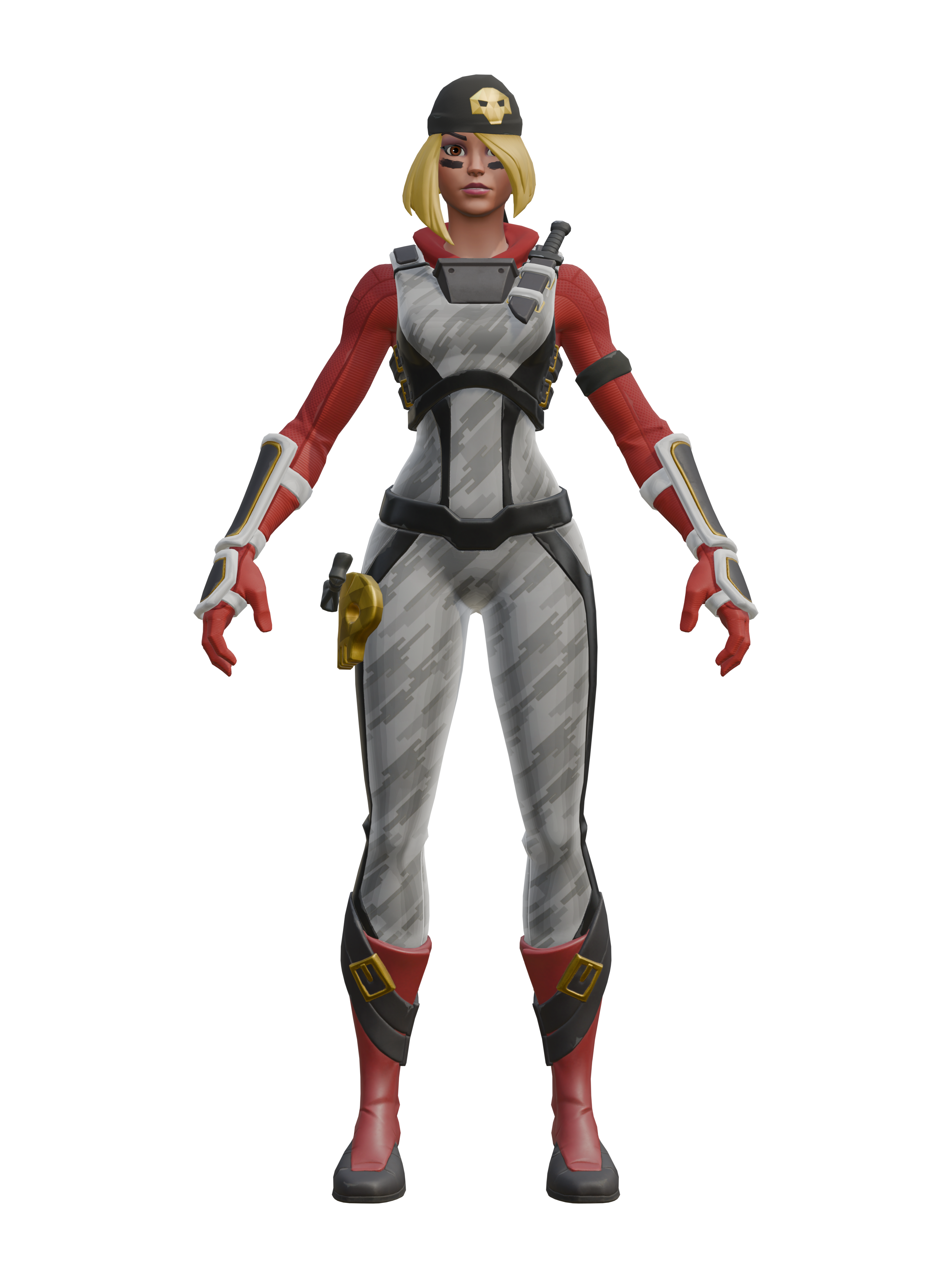 Caveirinha Dourada, render 4K transparente