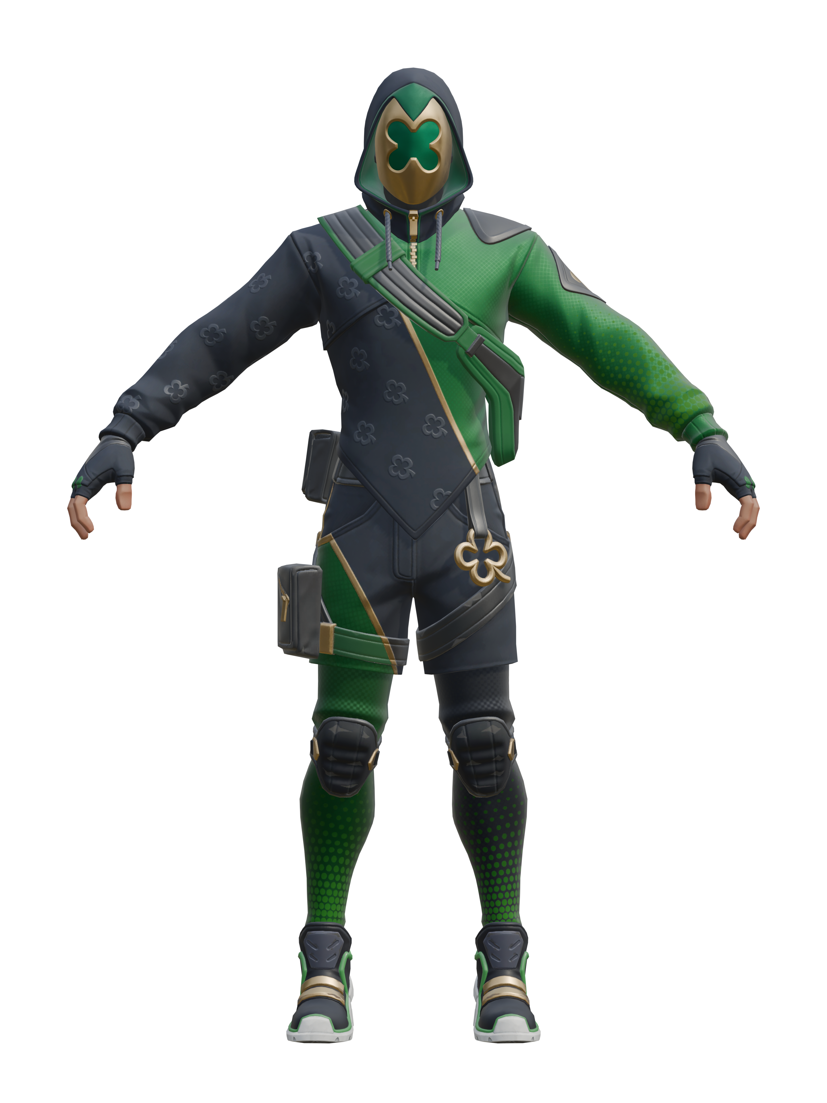 Escurridizo de la suerte, render 4K transparente