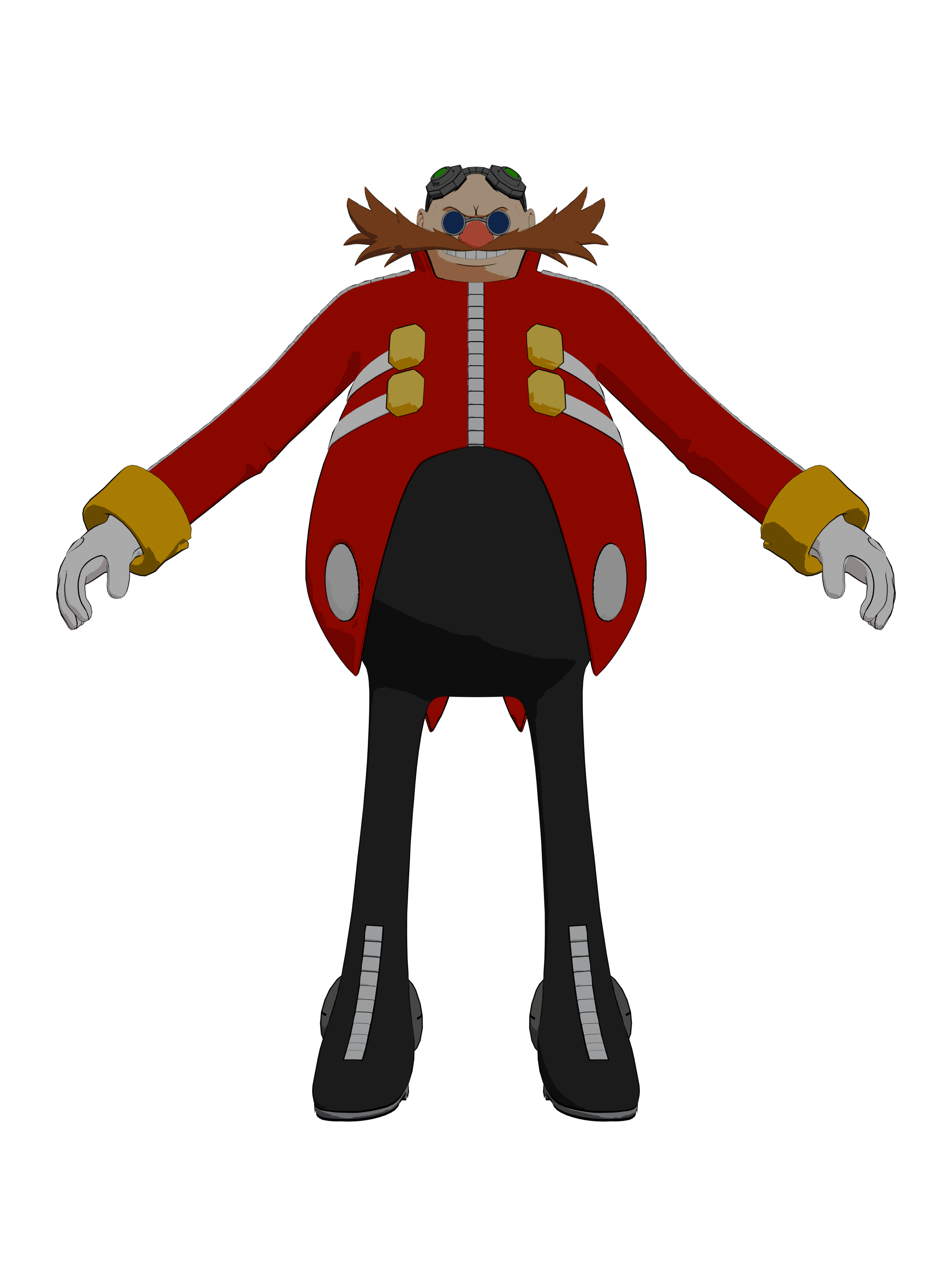 Dr. Eggman, render 4K transparente