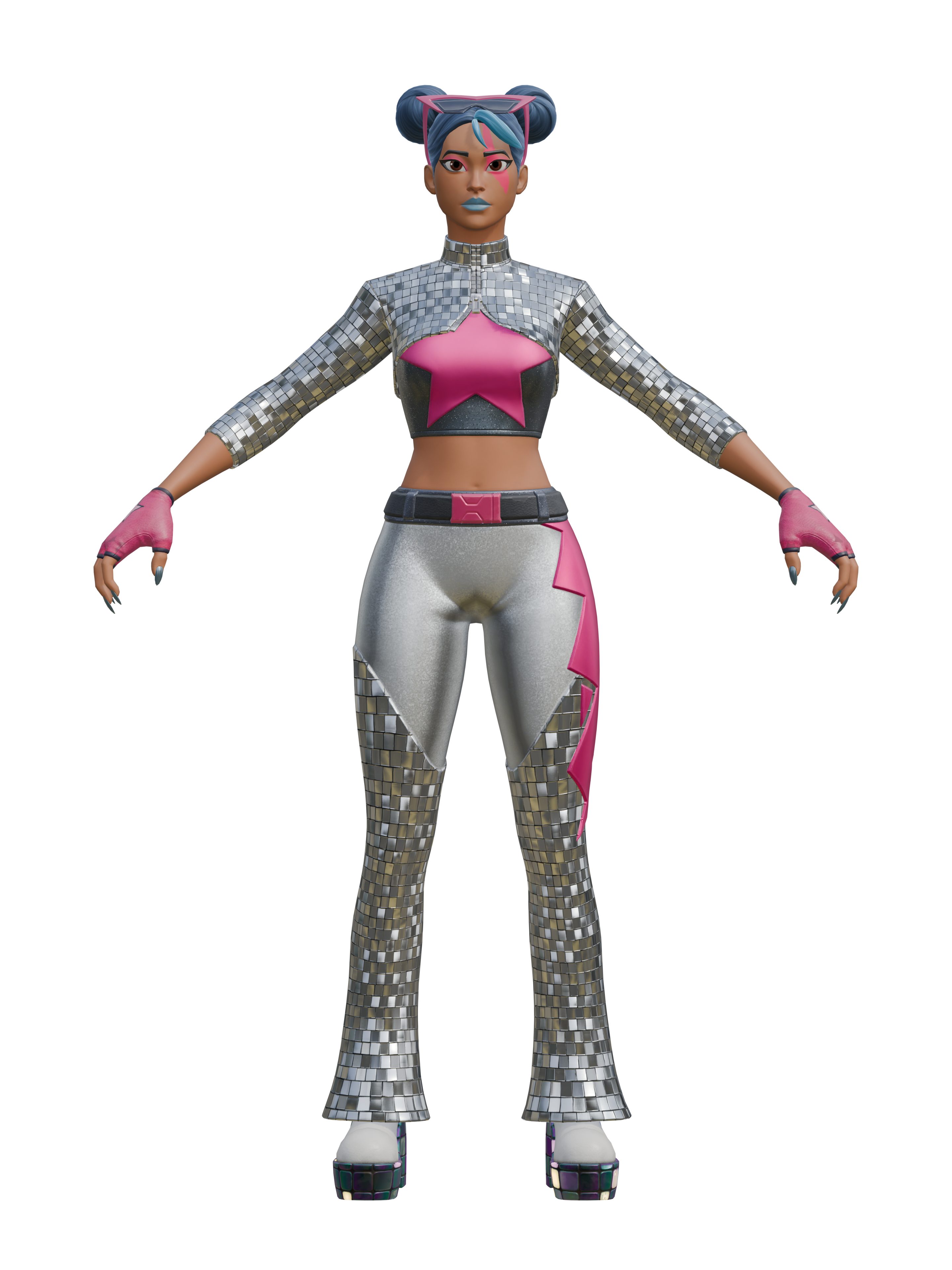 Funkeldiva, transparenter 4K-Render