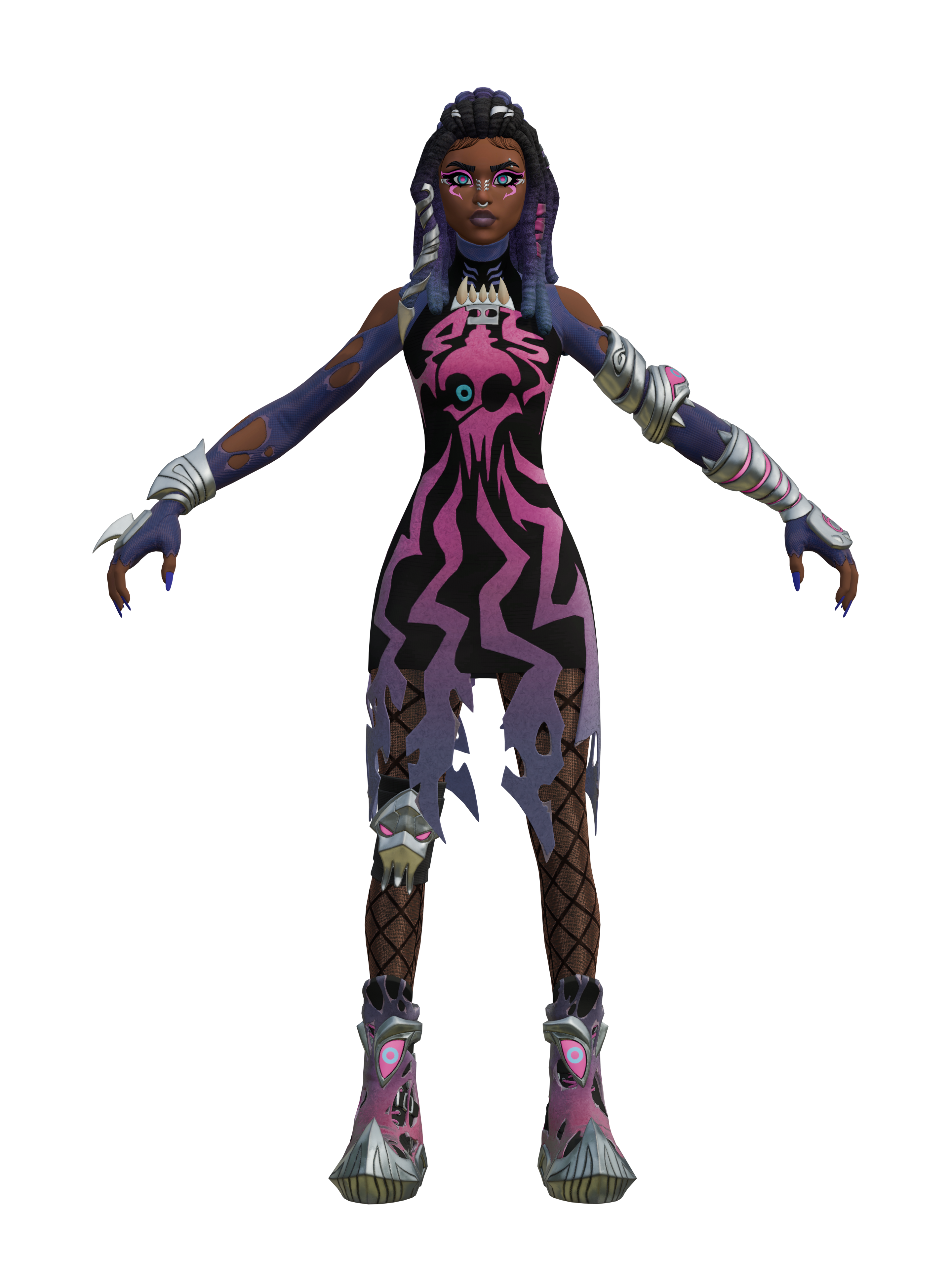 Adanna aus der Tiefe, transparenter 4K-Render