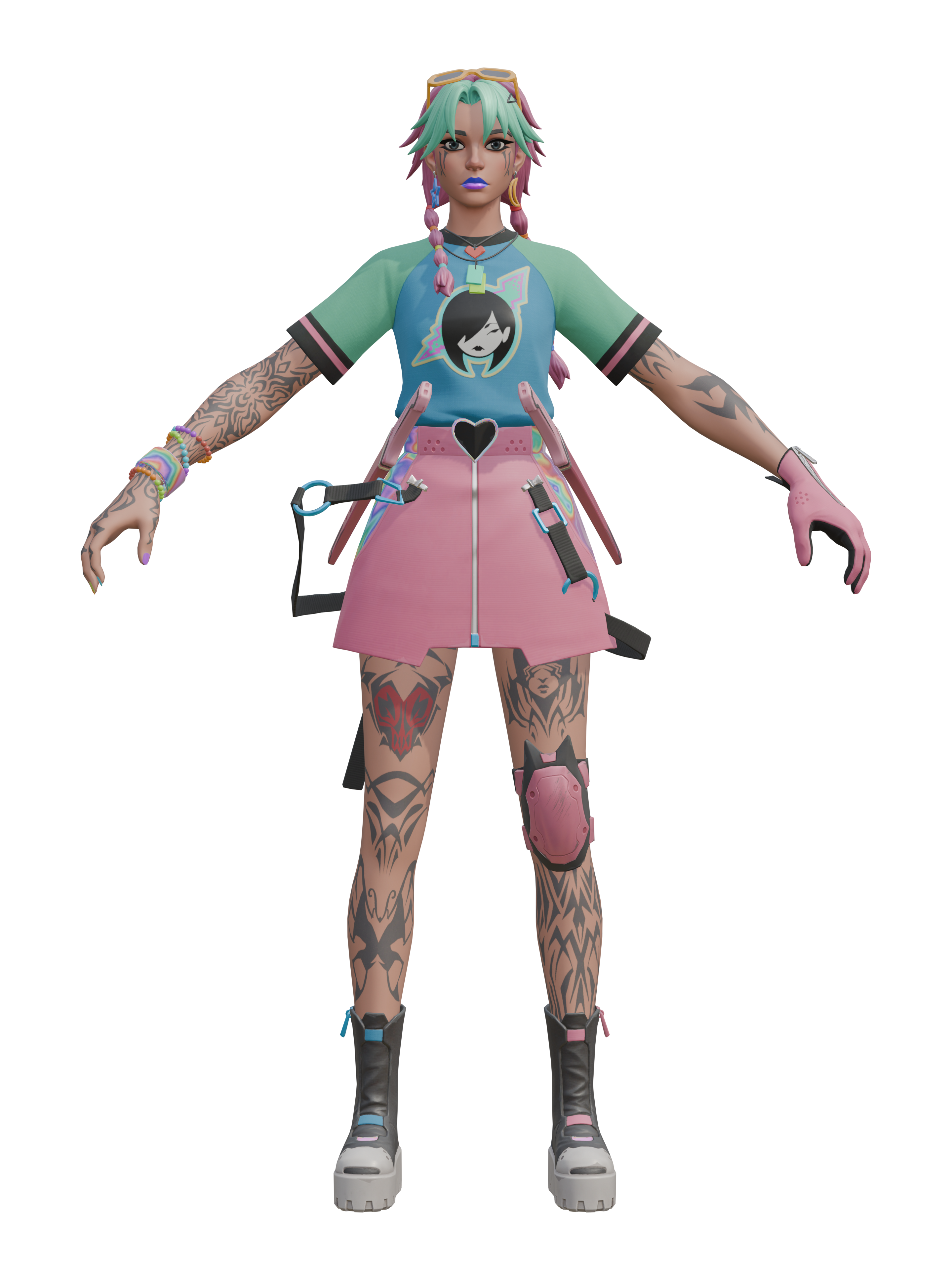 Selene, transparenter 4K-Render