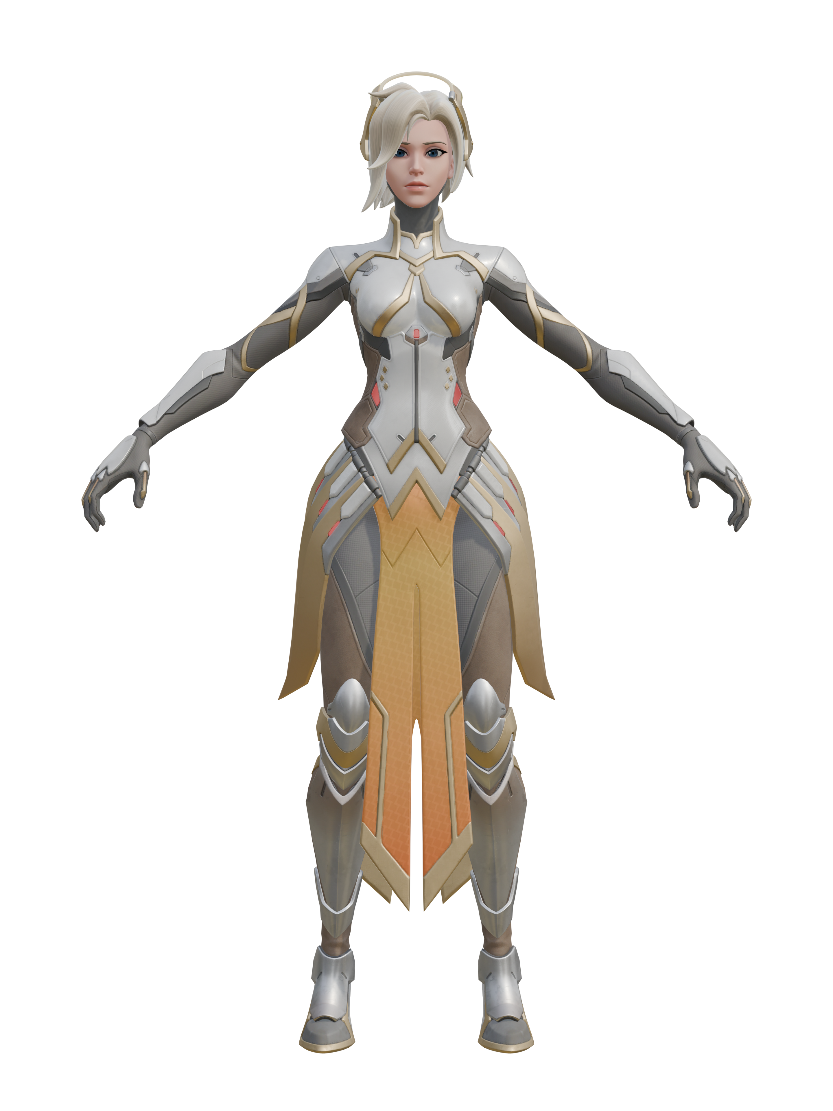 Mercy, transparenter 4K-Render
