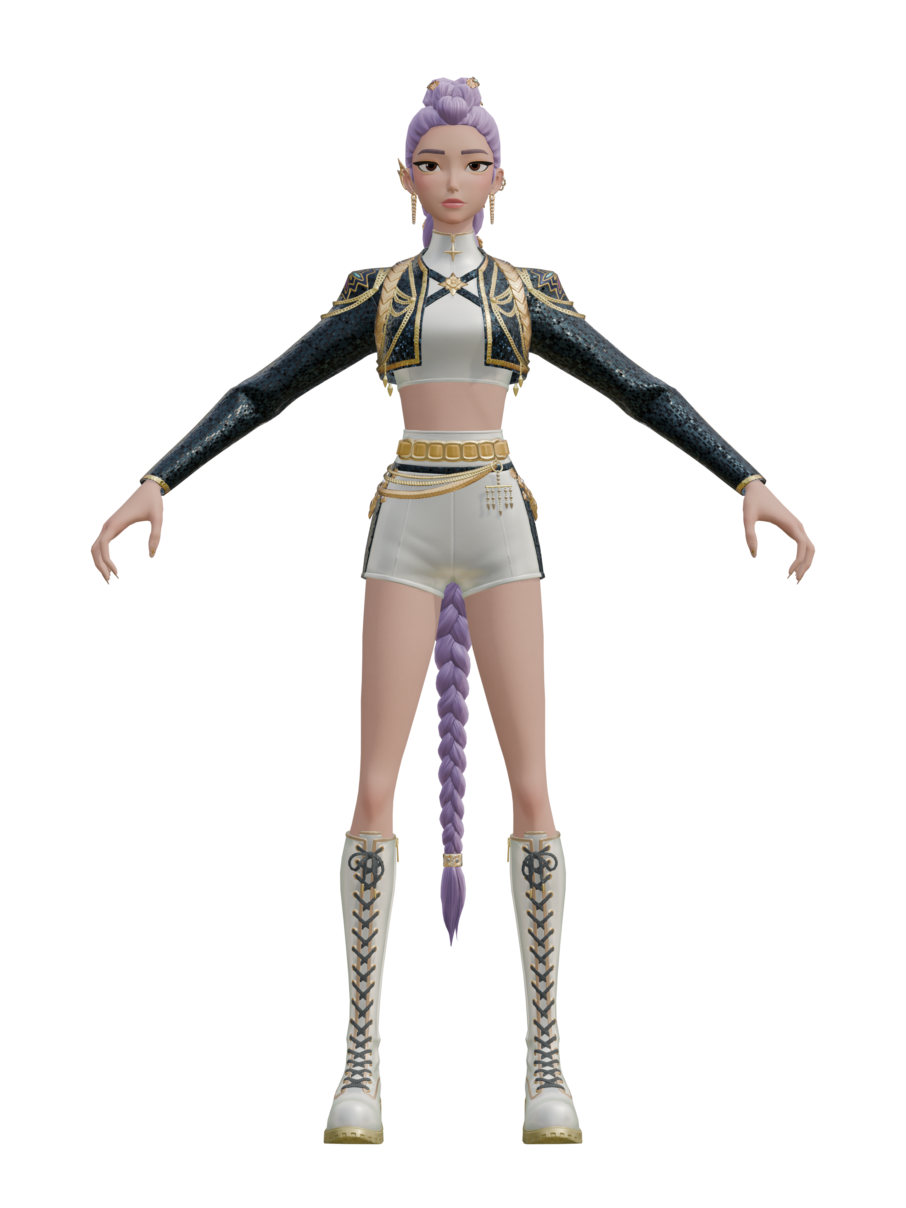 Golden Rumi, 4K transparent render