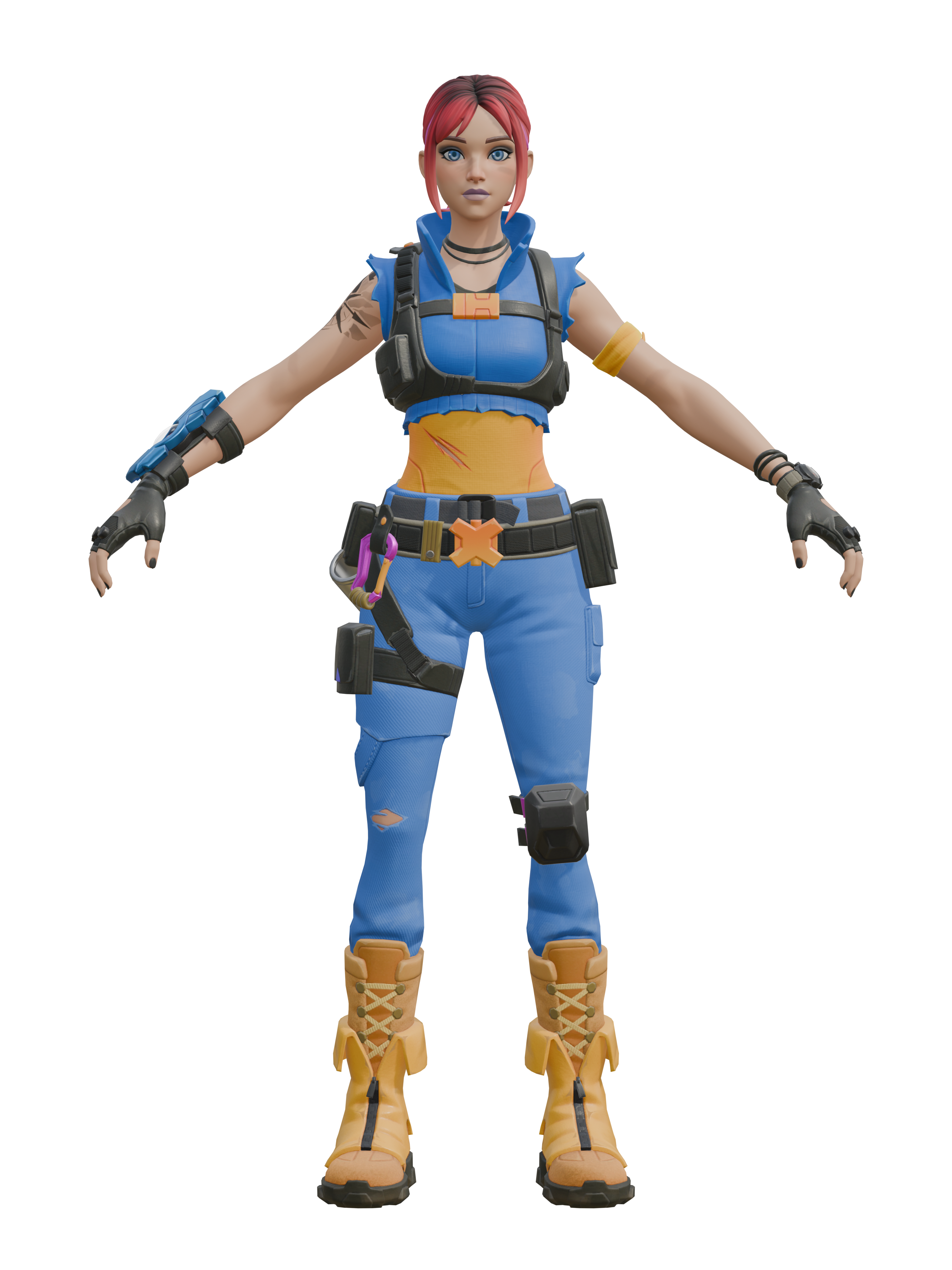Emilia exploradora, render 4K transparente