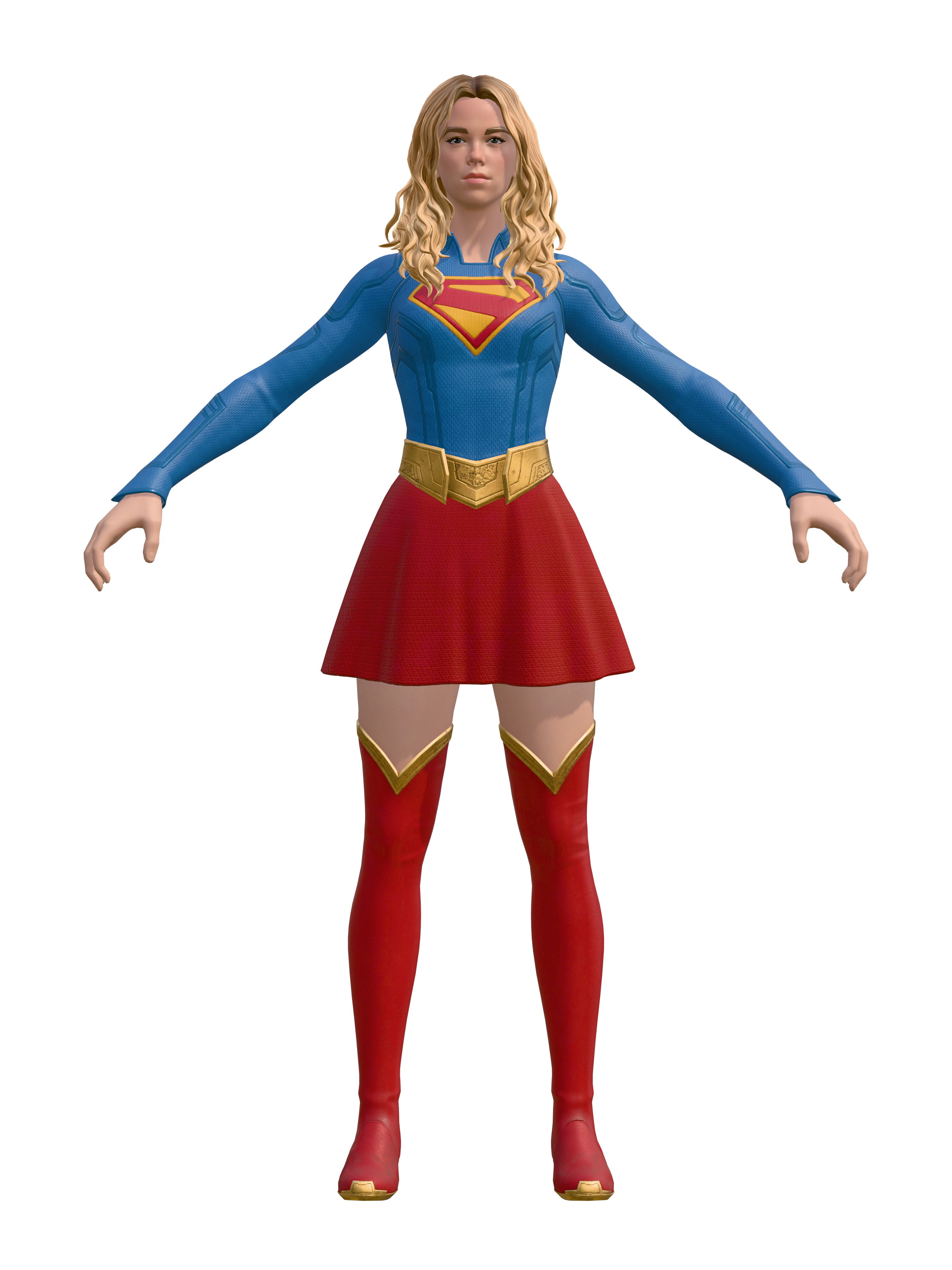 Supergirl, 4K transparent render
