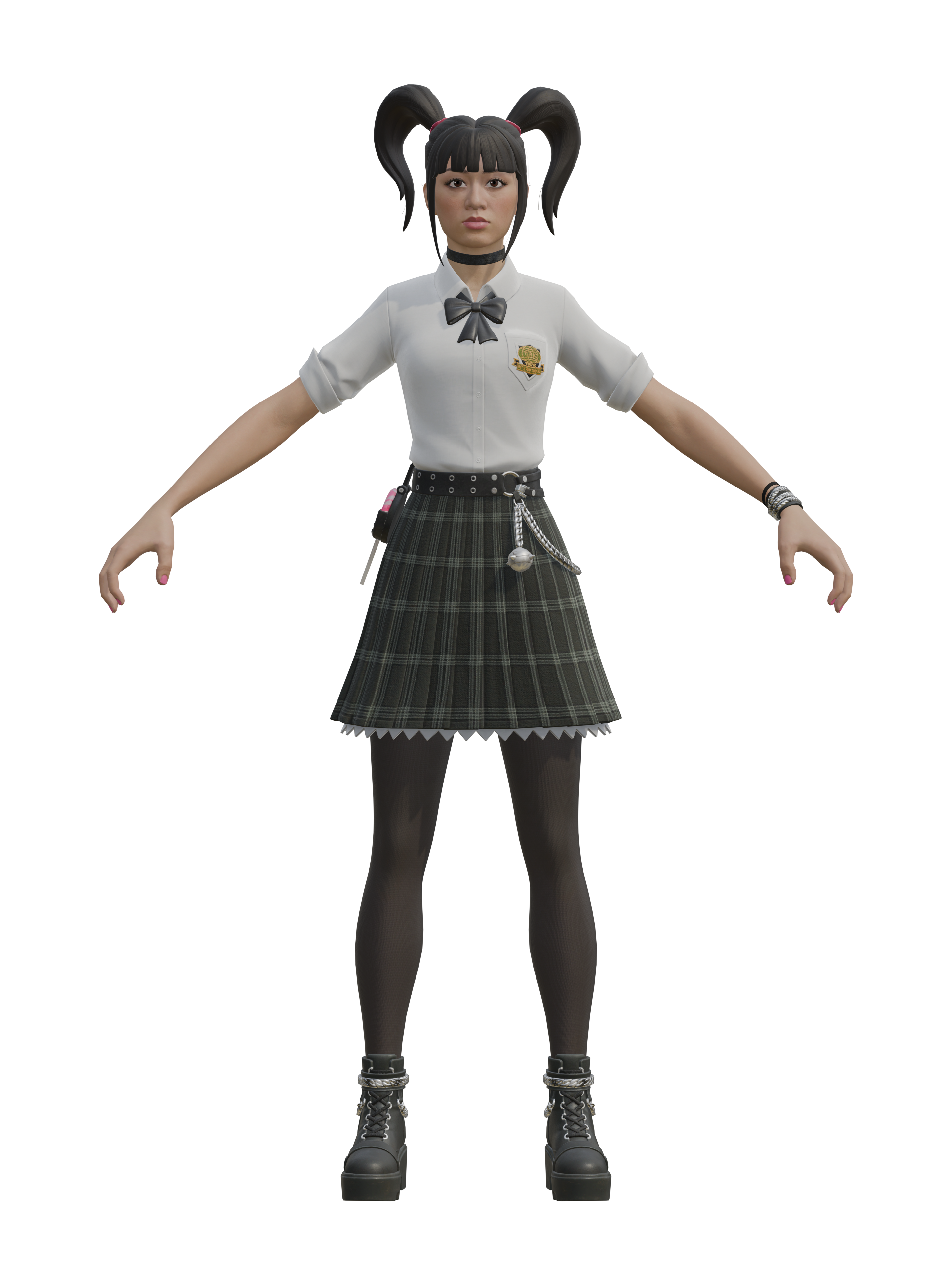 Yuki Yubari, render 4K transparente