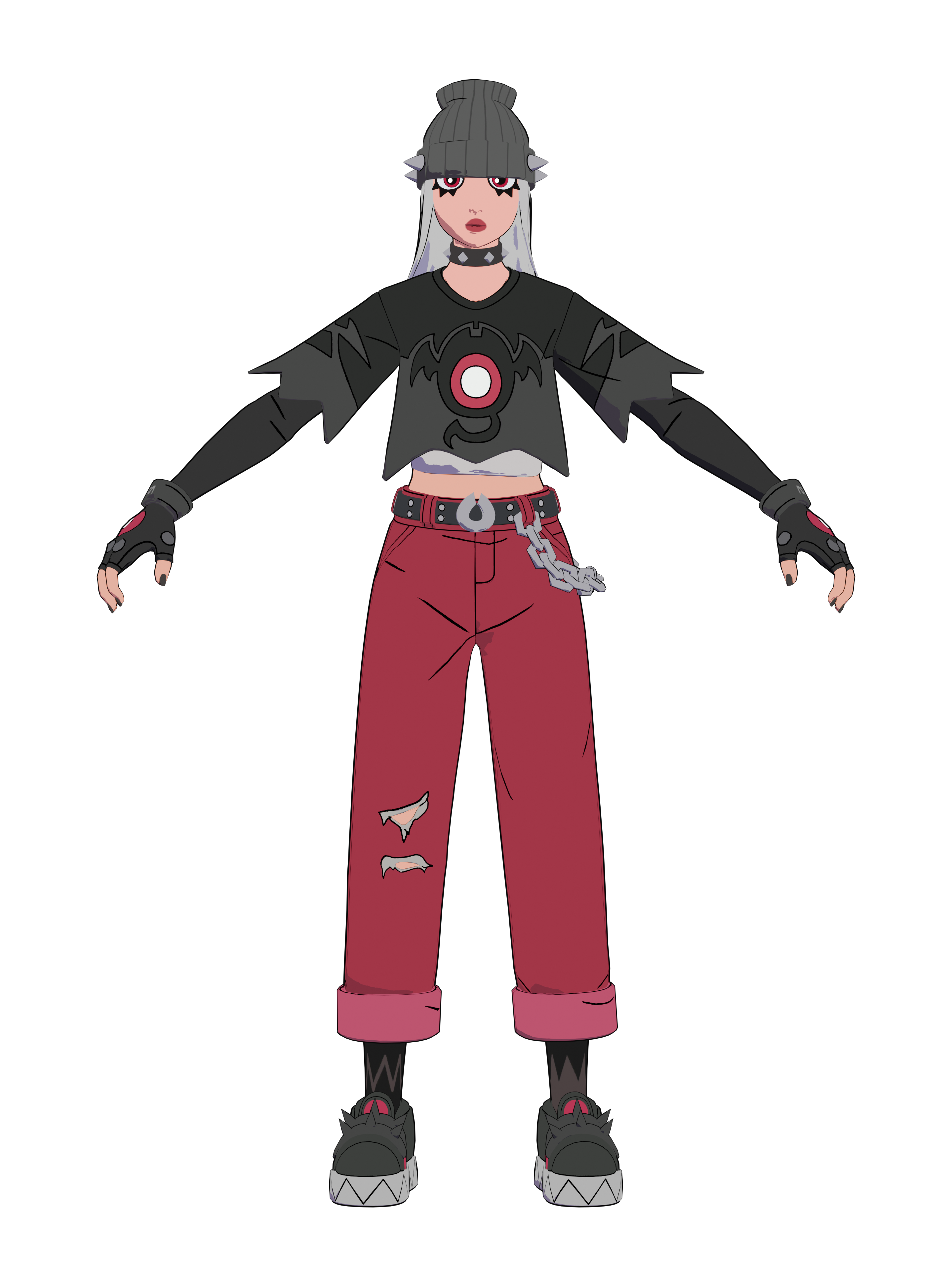 Greta Grim, 4K transparent render