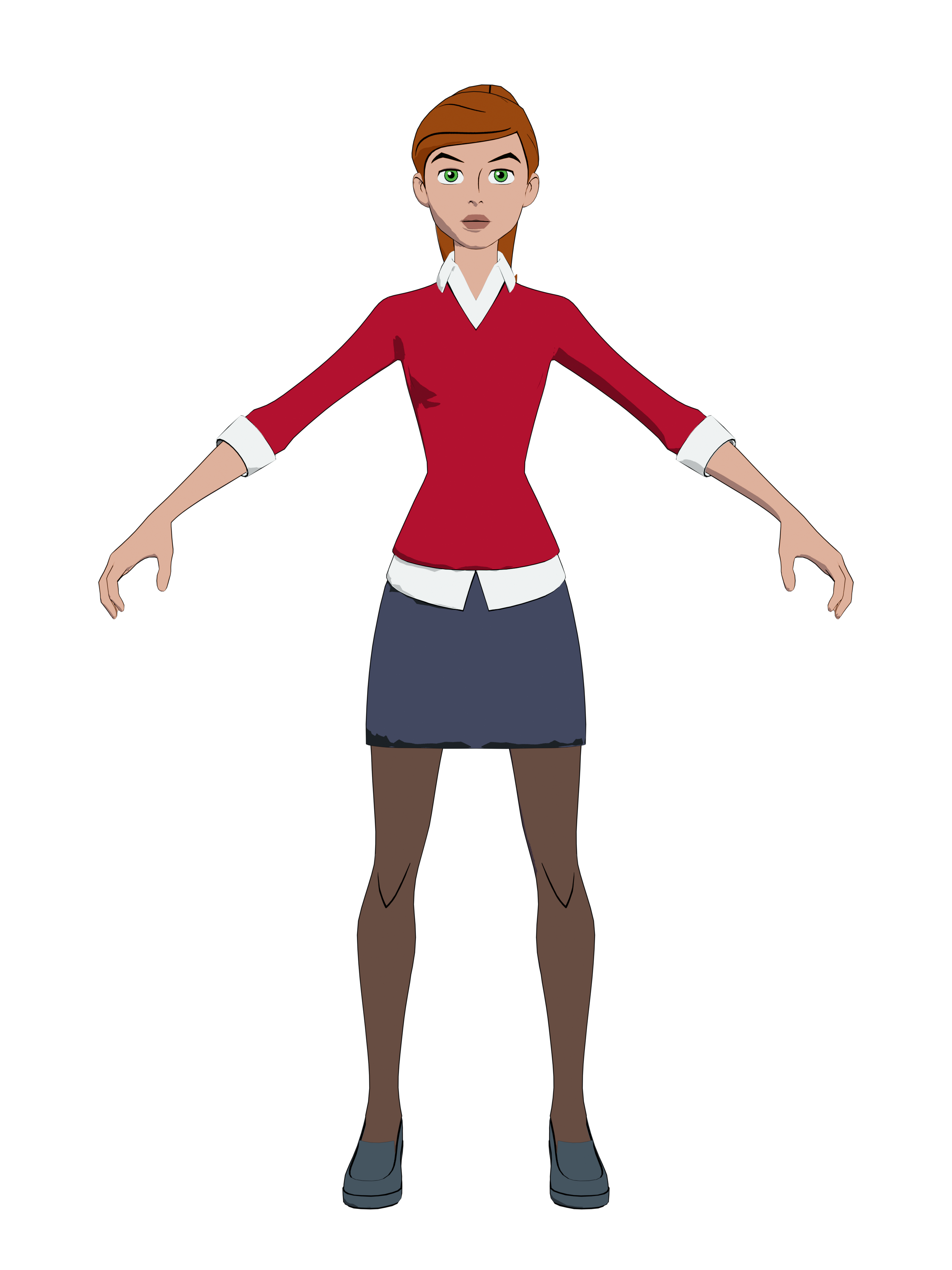 Gwen Tennyson, transparenter 4K-Render